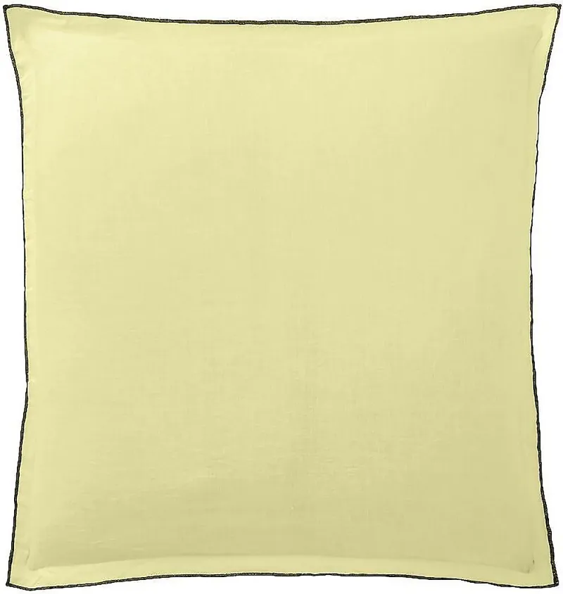 Taie d'oreiller en lin lavé — 65x65 cm — Beurre