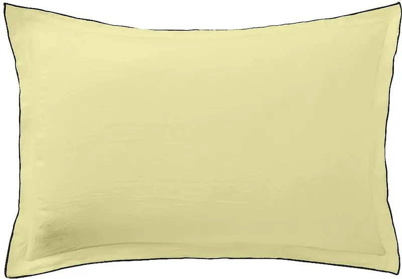 Taie d'oreiller en lin lavé — 50x70 cm — Beurre