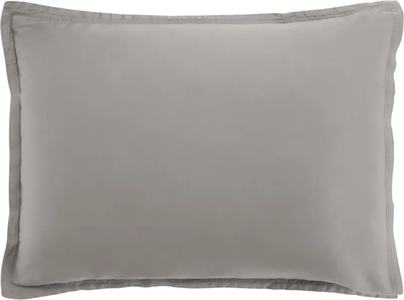 Taie d'oreiller en satin de coton — 50x70 cm — Gris clair