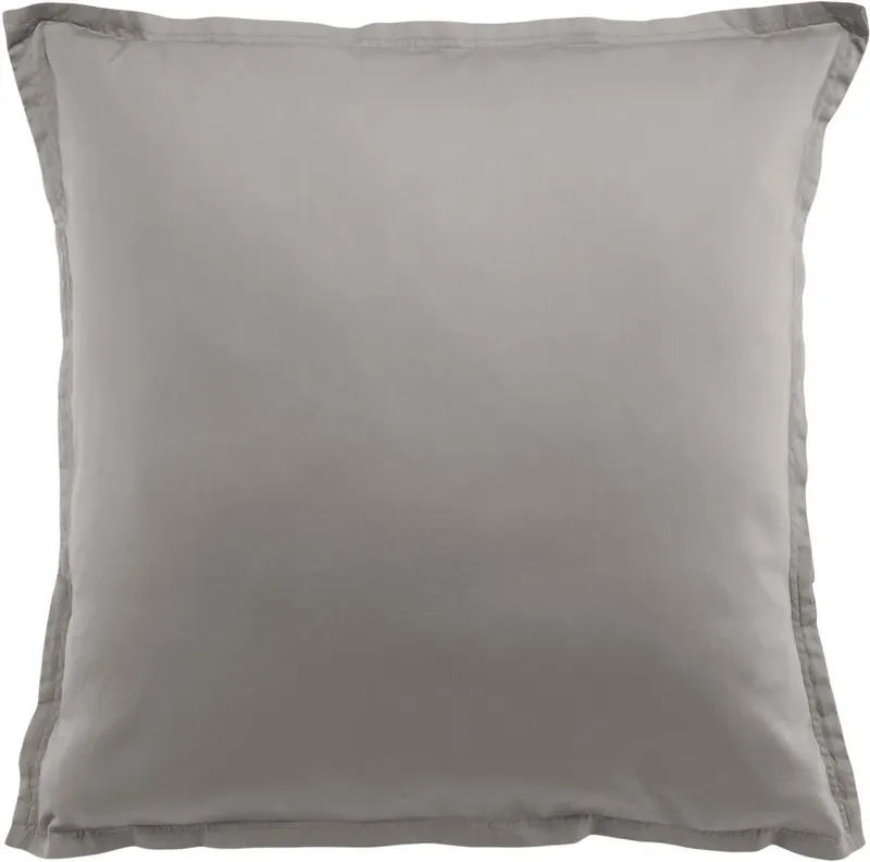 Taie d'oreiller en satin de coton — 65x65 cm — Gris clair