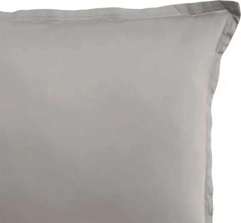 Taie d'oreiller en satin de coton — 65x65 cm — Gris clair