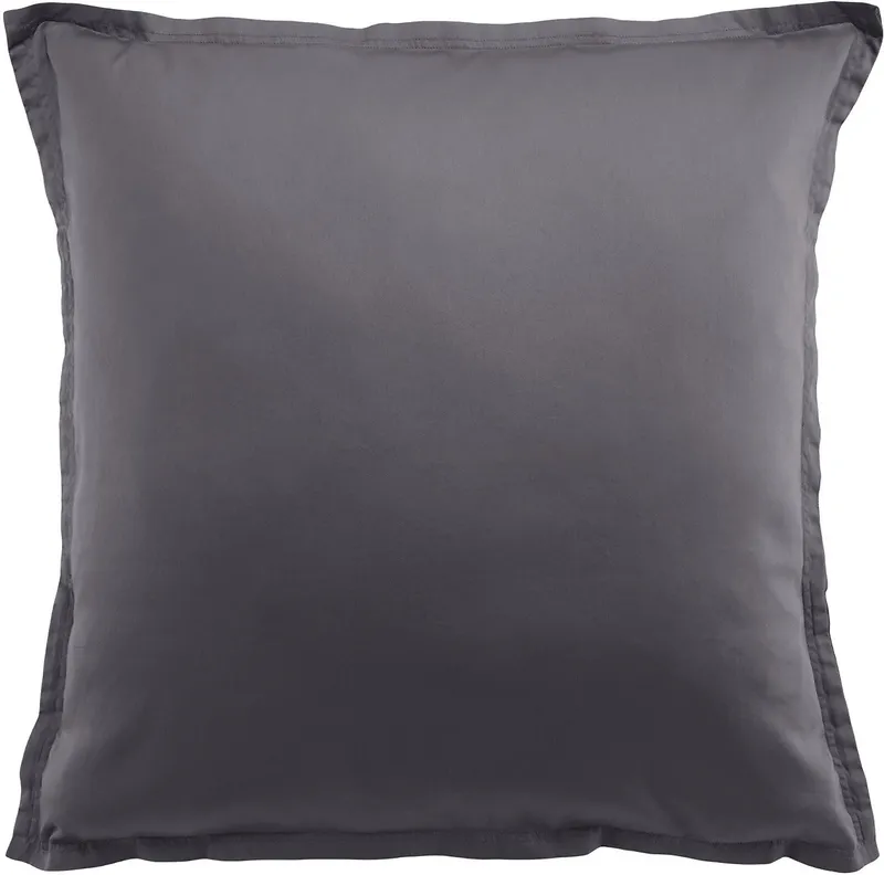Taie d'oreiller en satin de coton — 65x65 cm — Gris foncé