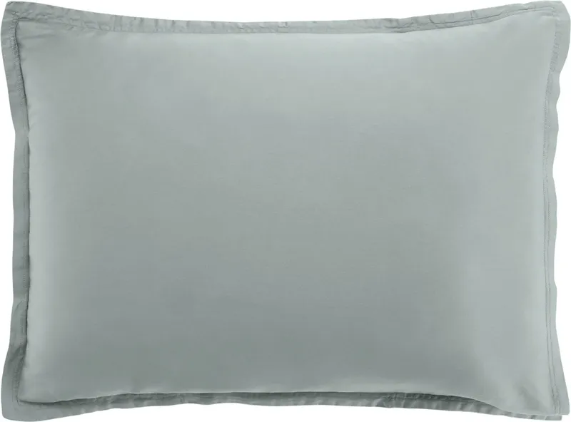 Taie d'oreiller en satin de coton — 50x70 cm — Bleu céladon