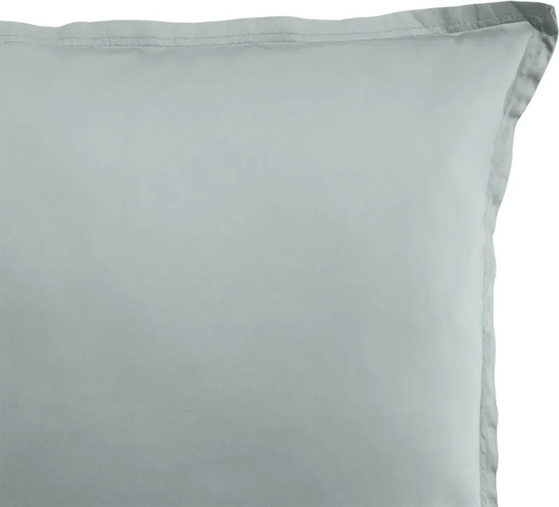 Taie d'oreiller en satin de coton — 65x65 cm — Bleu céladon
