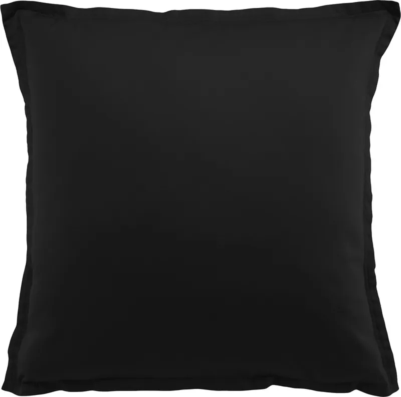 Taie d'oreiller en satin de coton — 65x65 cm — Noir opaque