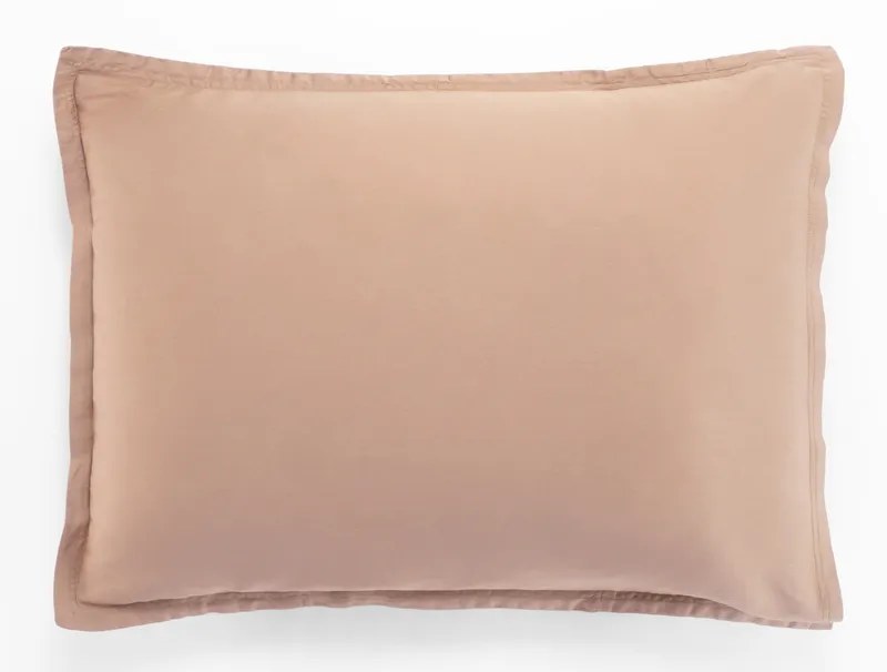 Taie d'oreiller en satin de coton — 50x70 cm — Rose nude