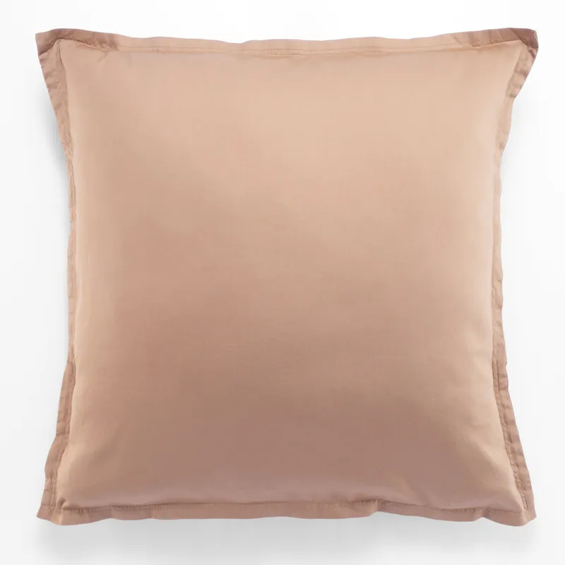 Taie d'oreiller en satin de coton — 65x65 cm — Rose nude