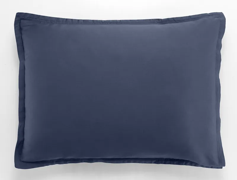 Taie d'oreiller en satin de coton — 50x70 cm — Bleu marine