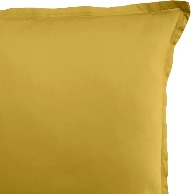 Taie d'oreiller en satin de coton — 65x65 cm — Bronze