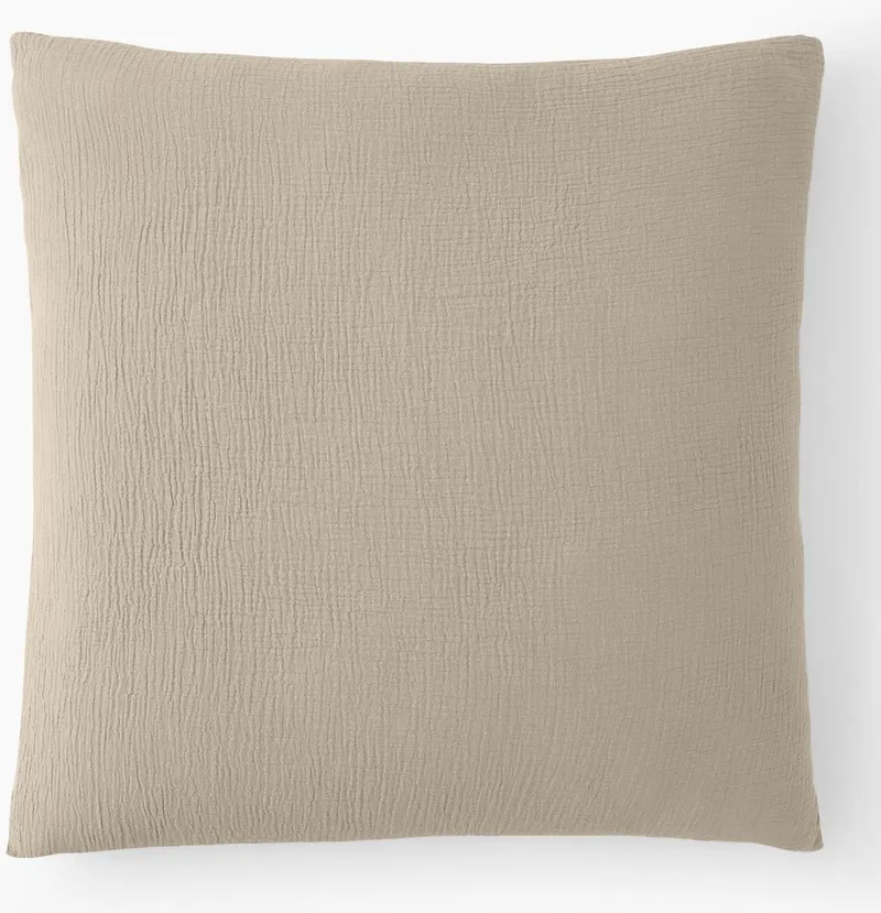 Taie d'oreiller en gaze de coton — 65x65 cm — Ecru
