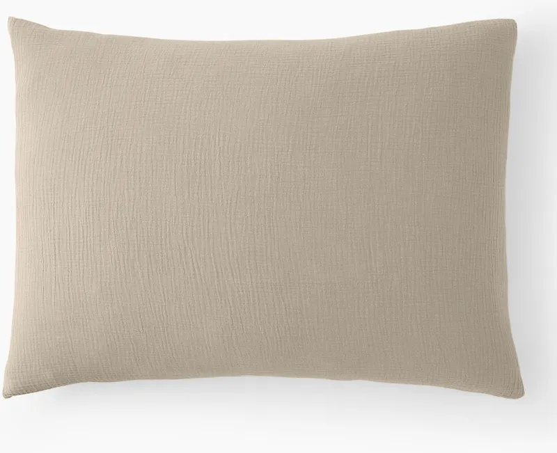 Taie d'oreiller en gaze de coton — 50x70 cm — Ecru naturel