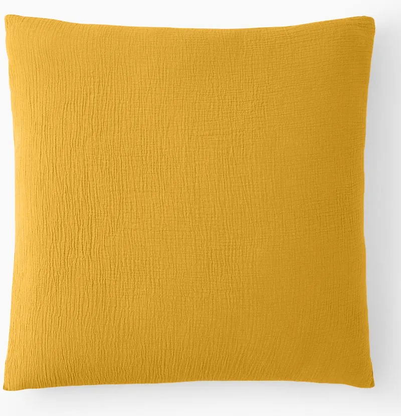 Taie d'oreiller en gaze de coton — 65x65 cm — Safran
