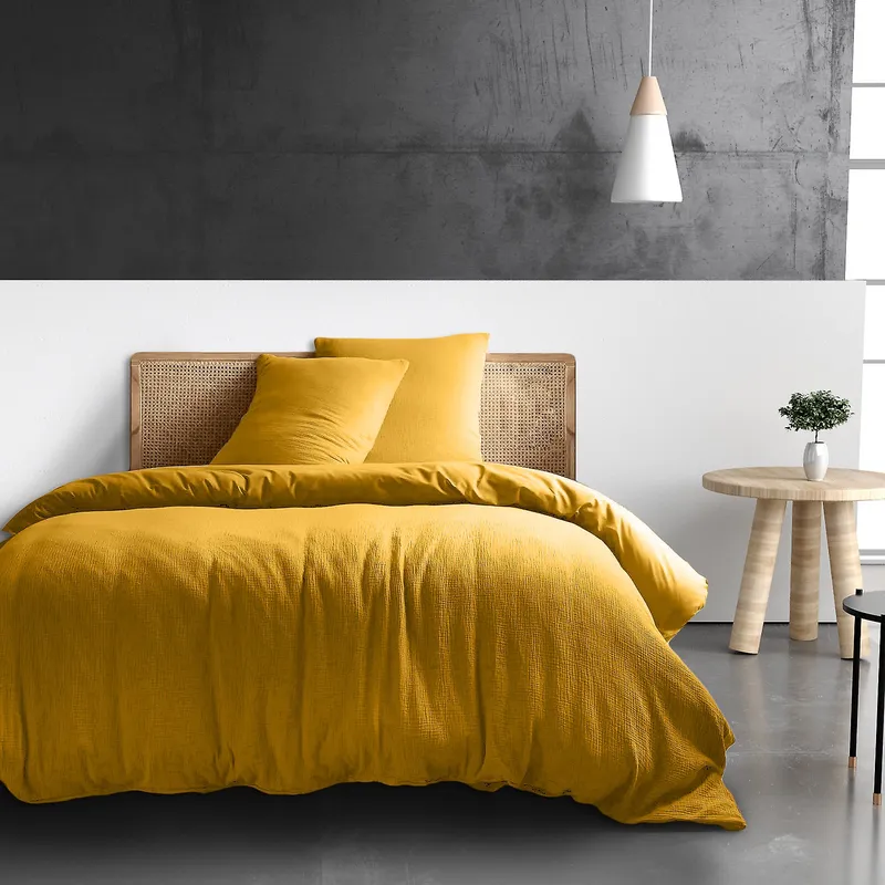 Housse de couette en gaze de coton — 240x220 cm — Safran