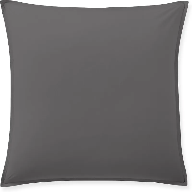 Taie d'oreiller en percale de coton lavé — 65x65 cm — Gris anthracite