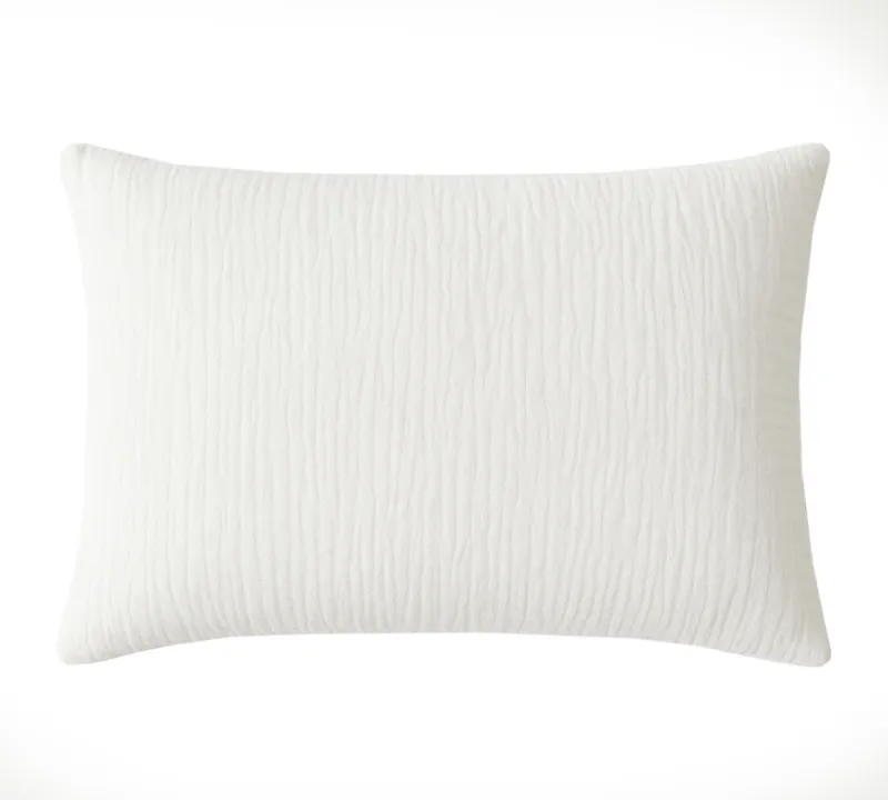 Taie d'oreiller en gaze de coton — 50x70 cm — Blanc pur