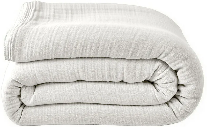 Housse de couette en gaze de coton — 240x220 cm — Blanc pur