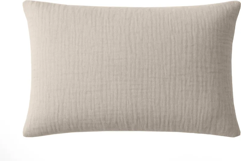 Taie d'oreiller en gaze de coton — 50x70 cm — Ecru naturel