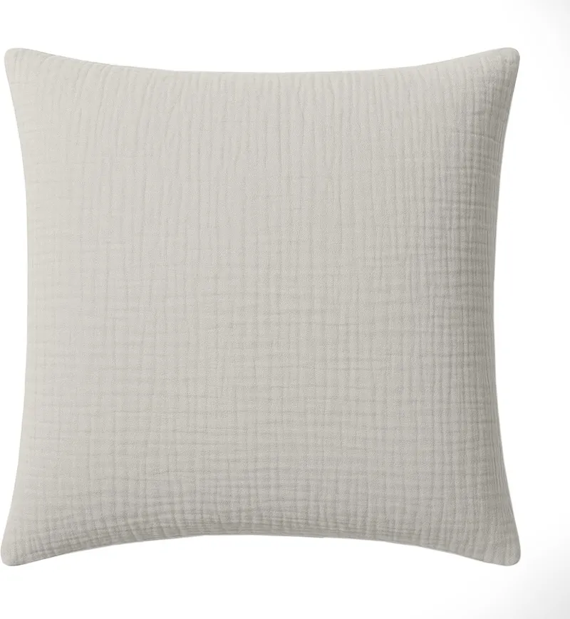 Taie d'oreiller en gaze de coton — 65x65 cm — Gris glacier