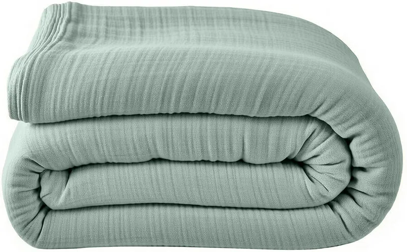 Housse de couette en gaze de coton — 240x220 cm — Vert givrée