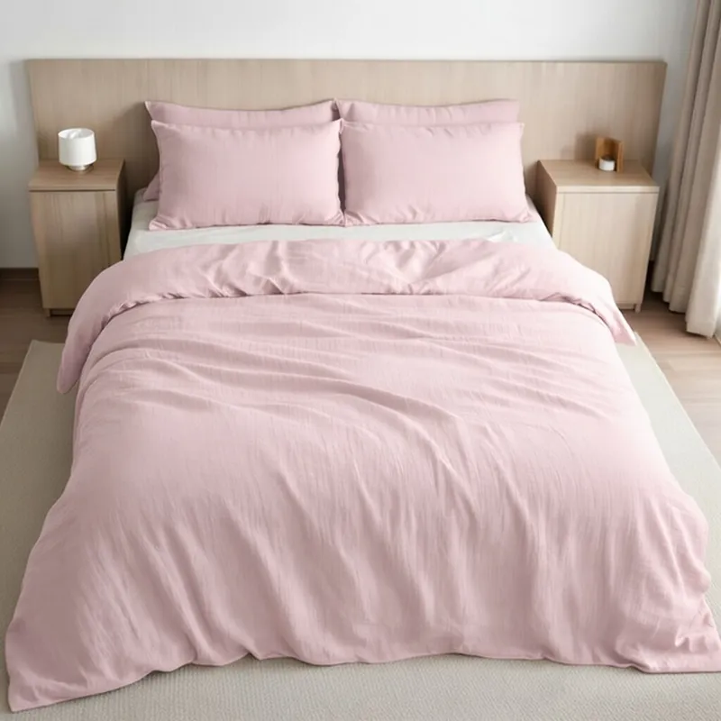 Housse de couette en gaze de coton — 260x240 cm — Rose lotus