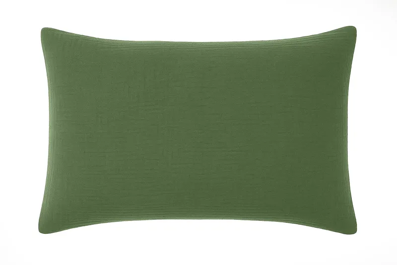 Taie d'oreiller en gaze de coton — 50x70 cm — Vert cèdre