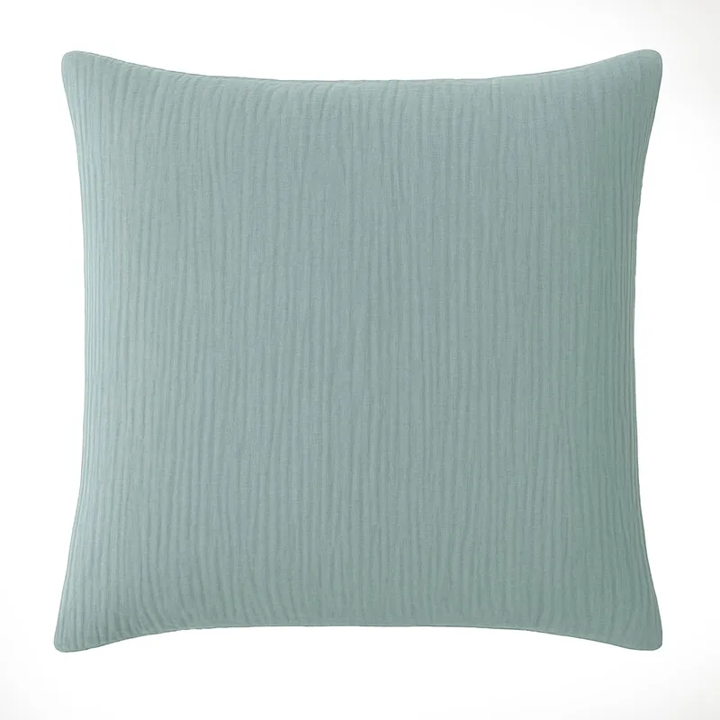 Taie d'oreiller en gaze de coton — 65x65 cm — Bleu givrée