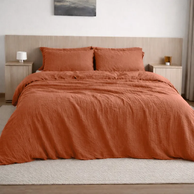 Housse de couette en gaze de coton — 240x220 cm — Safran