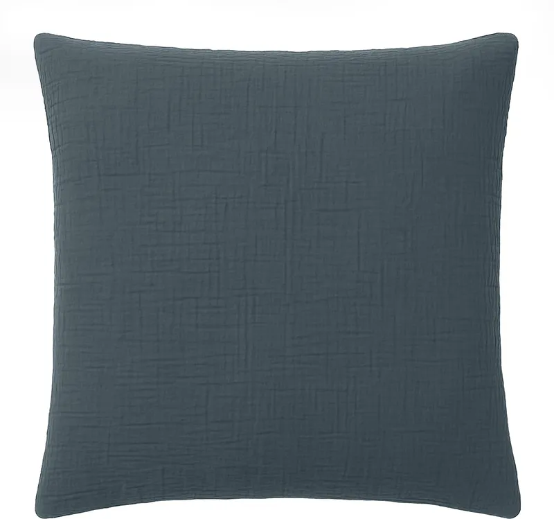 Taie d'oreiller en gaze de coton — 65x65 cm — Bleu pétrole