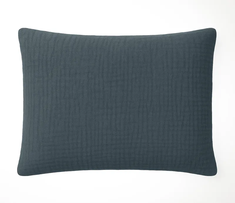 Taie d'oreiller en gaze de coton — 50x70 cm — Bleu pétrole