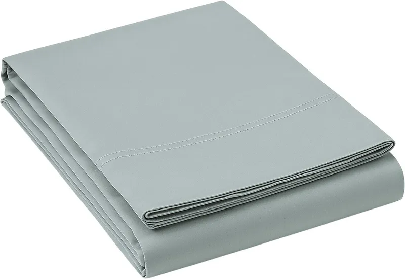 Drap plat en satin de coton — 265x300 cm — Céladon